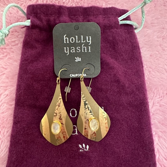 Holly Yashi Gold Drop Earrings - Picture 1 of 1